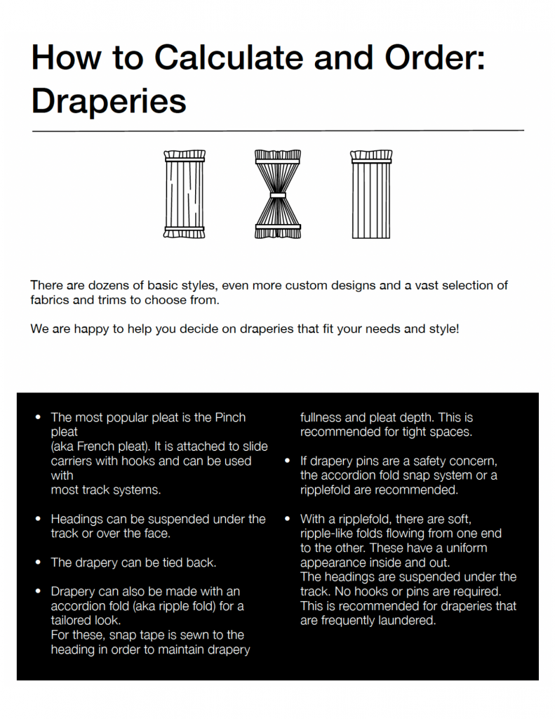 how to order custom drapery