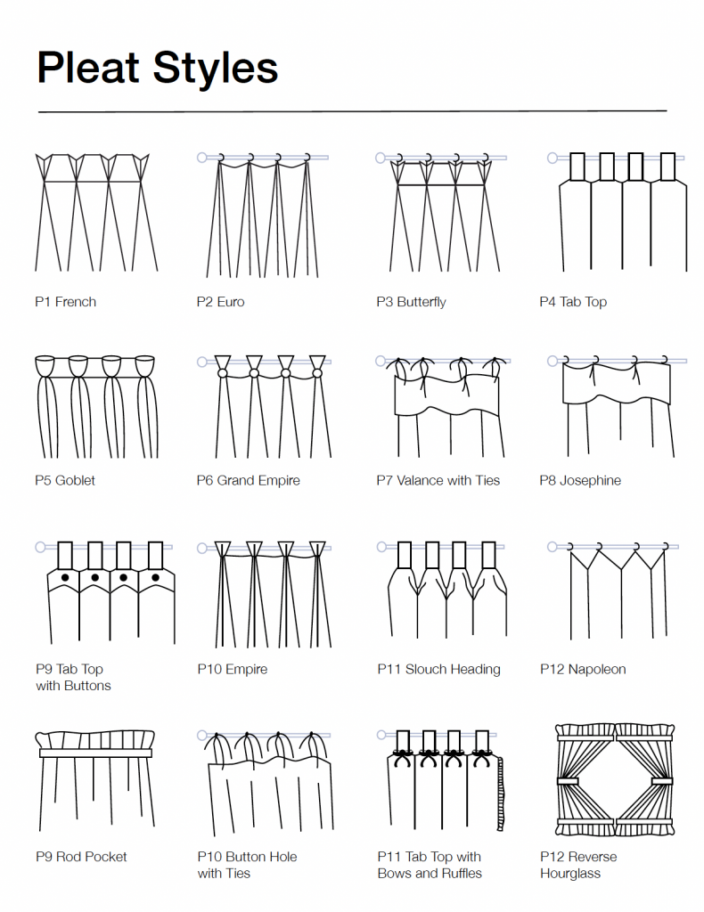 custom drapery pleat styles