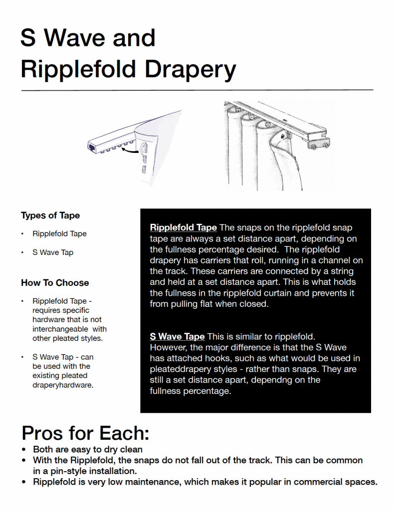 S Wave vs Ripplefold drapery
