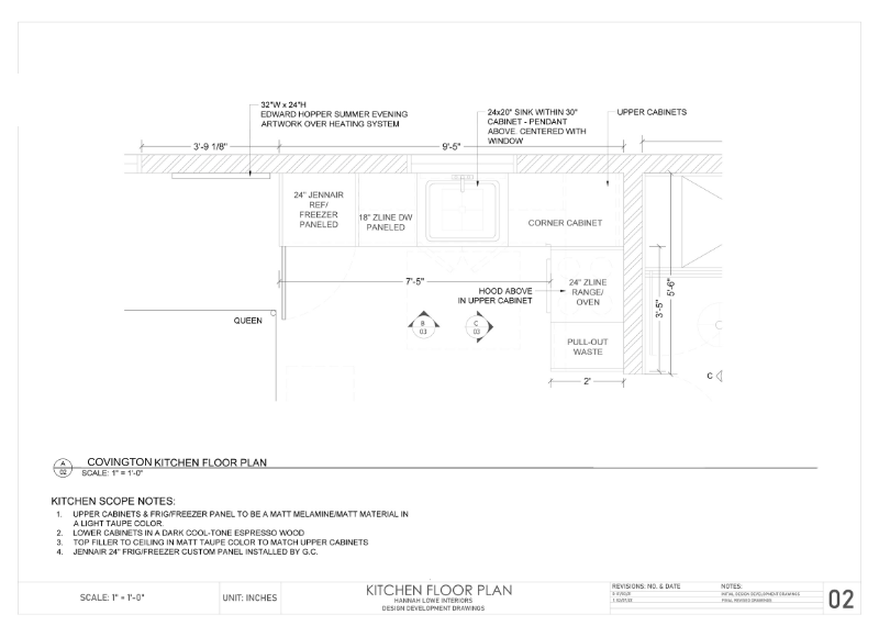 Design by Hannah Lowe Interiors Drawings by 4Dbiz