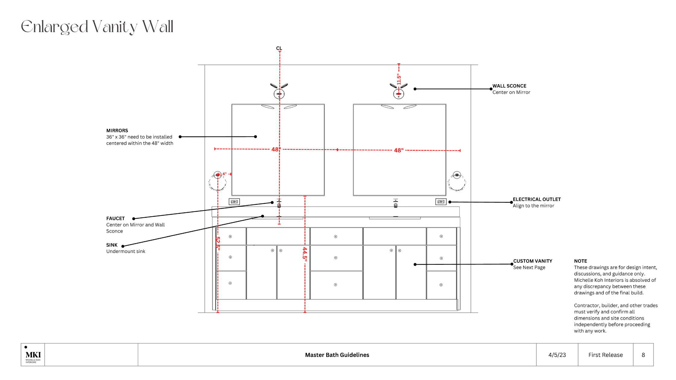 Design drawing for Michelle Koh Interiors