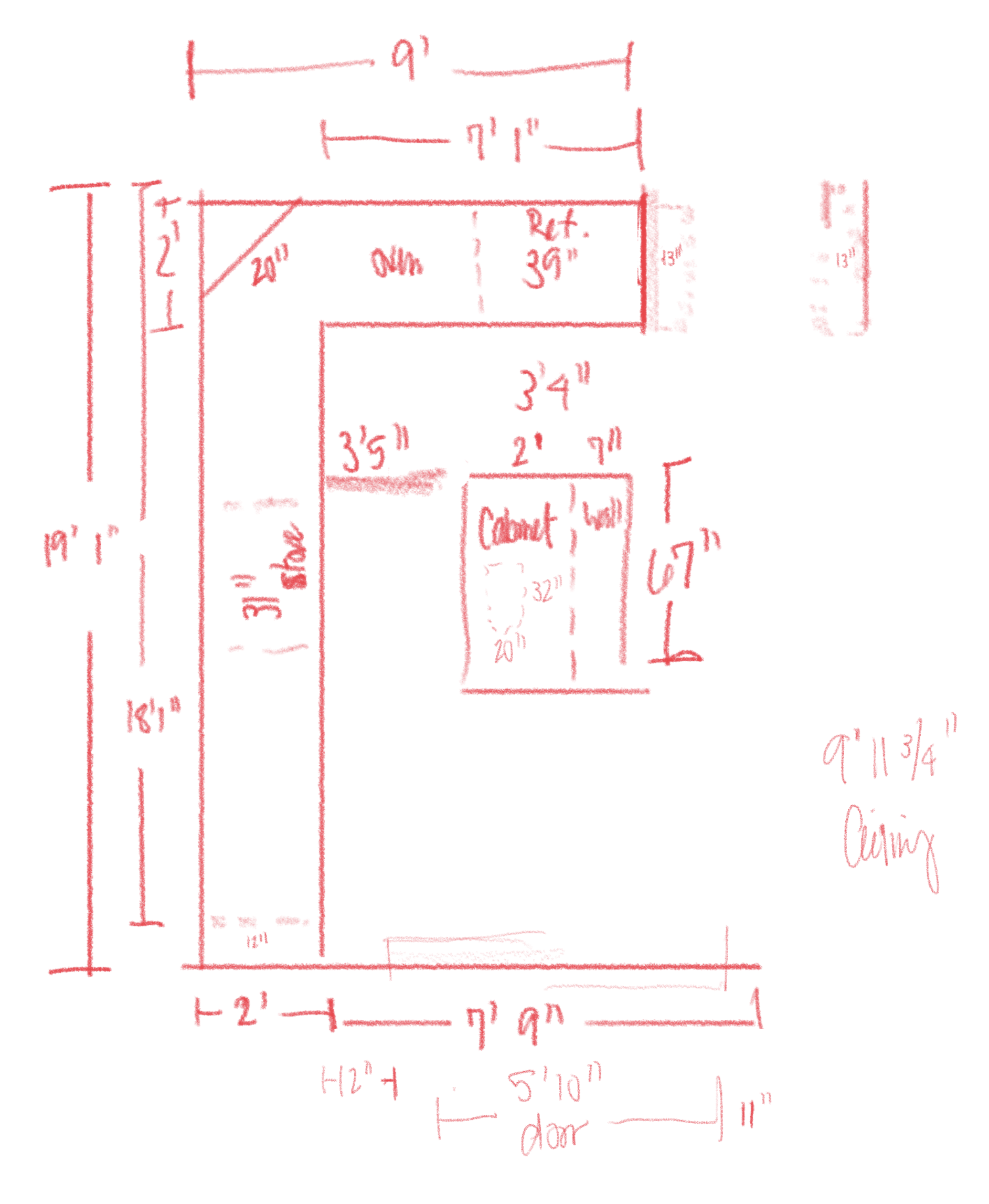 Existing kitchen layout