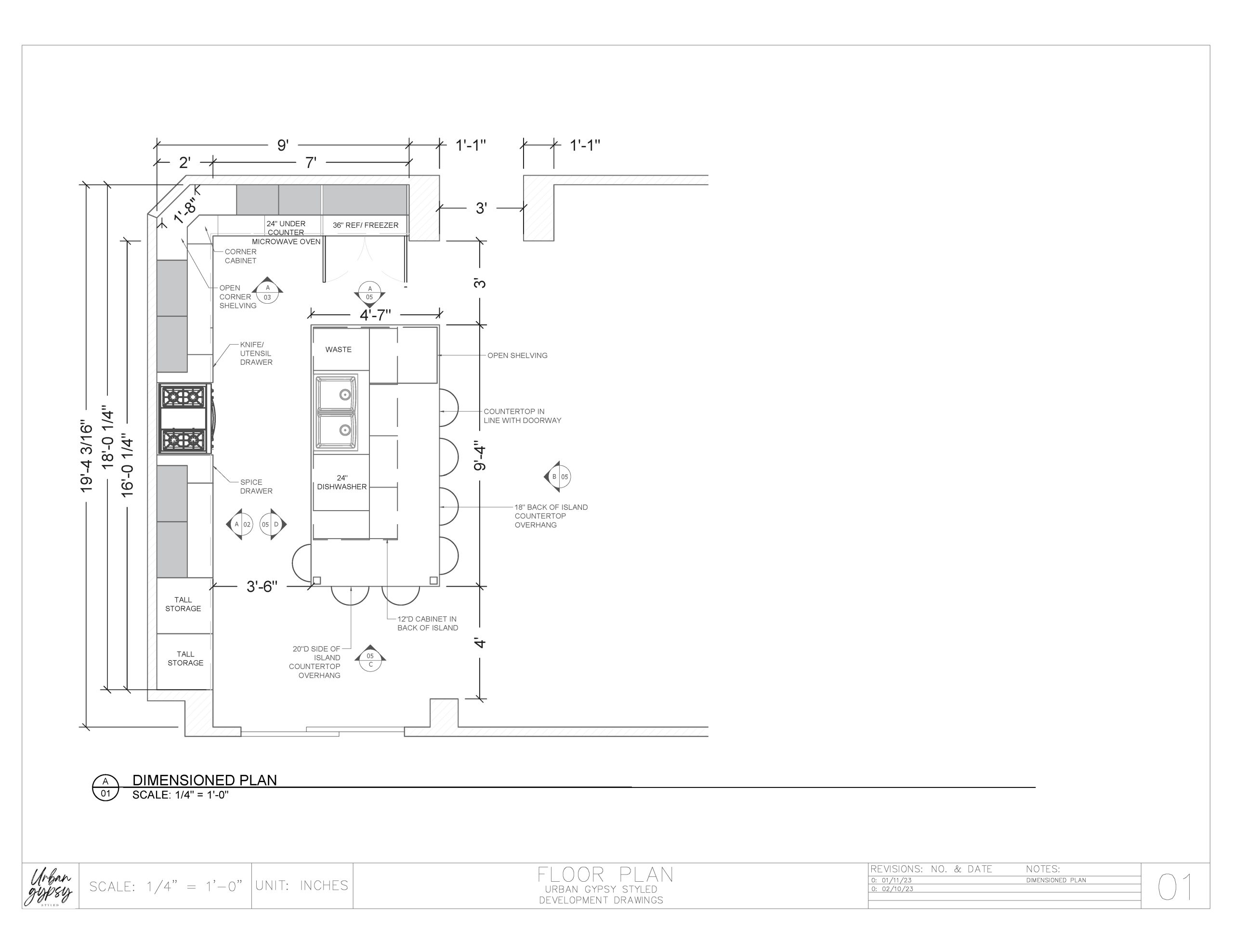 Kitchen floor plan