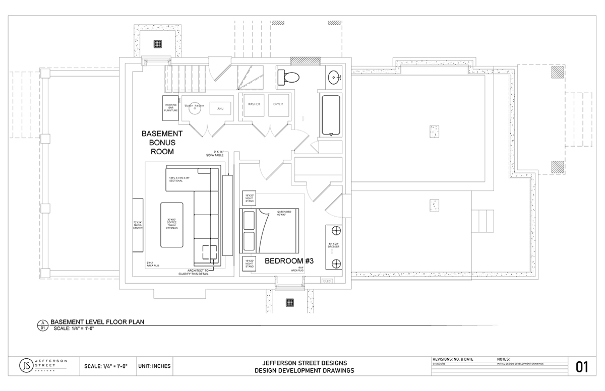 Basement level layout