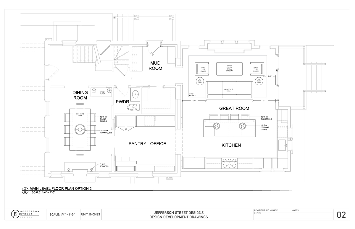 Main level layout