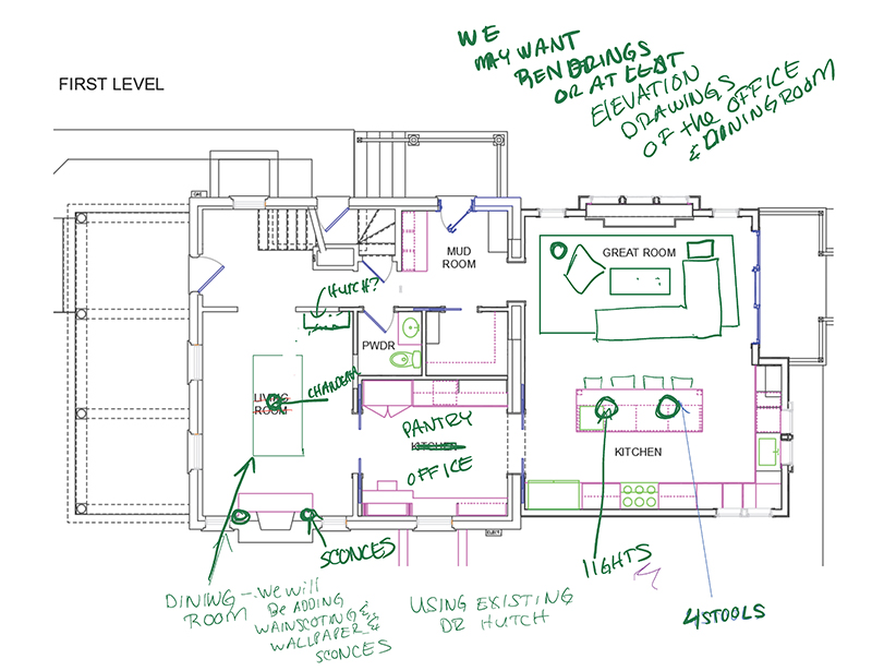 Space planning sketch