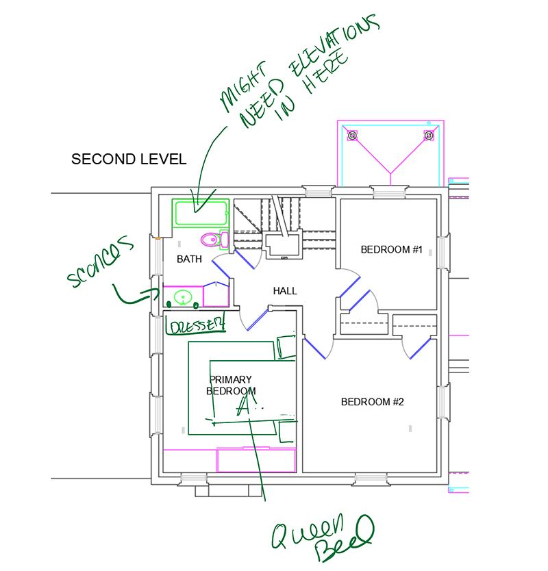 Space planning sketch