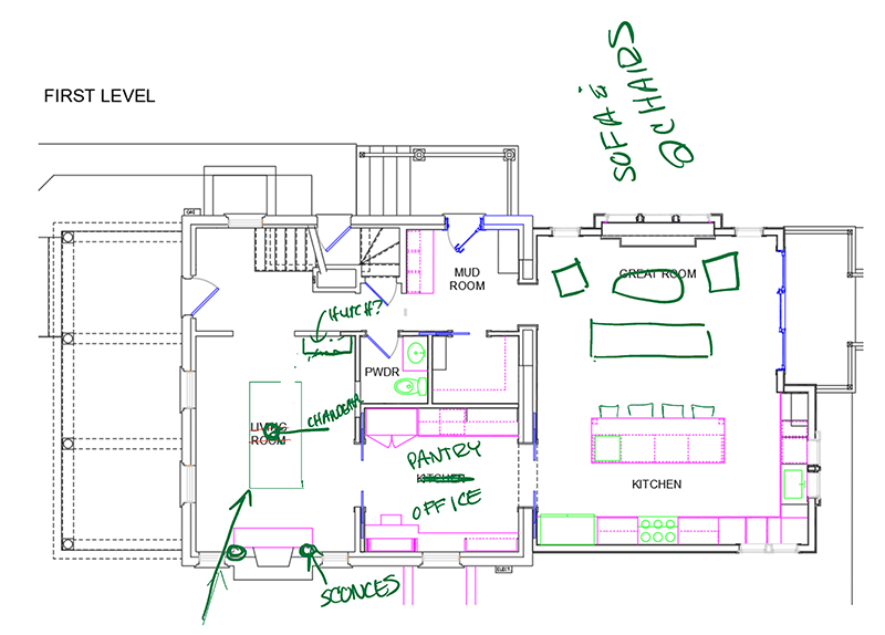 Space planning sketch