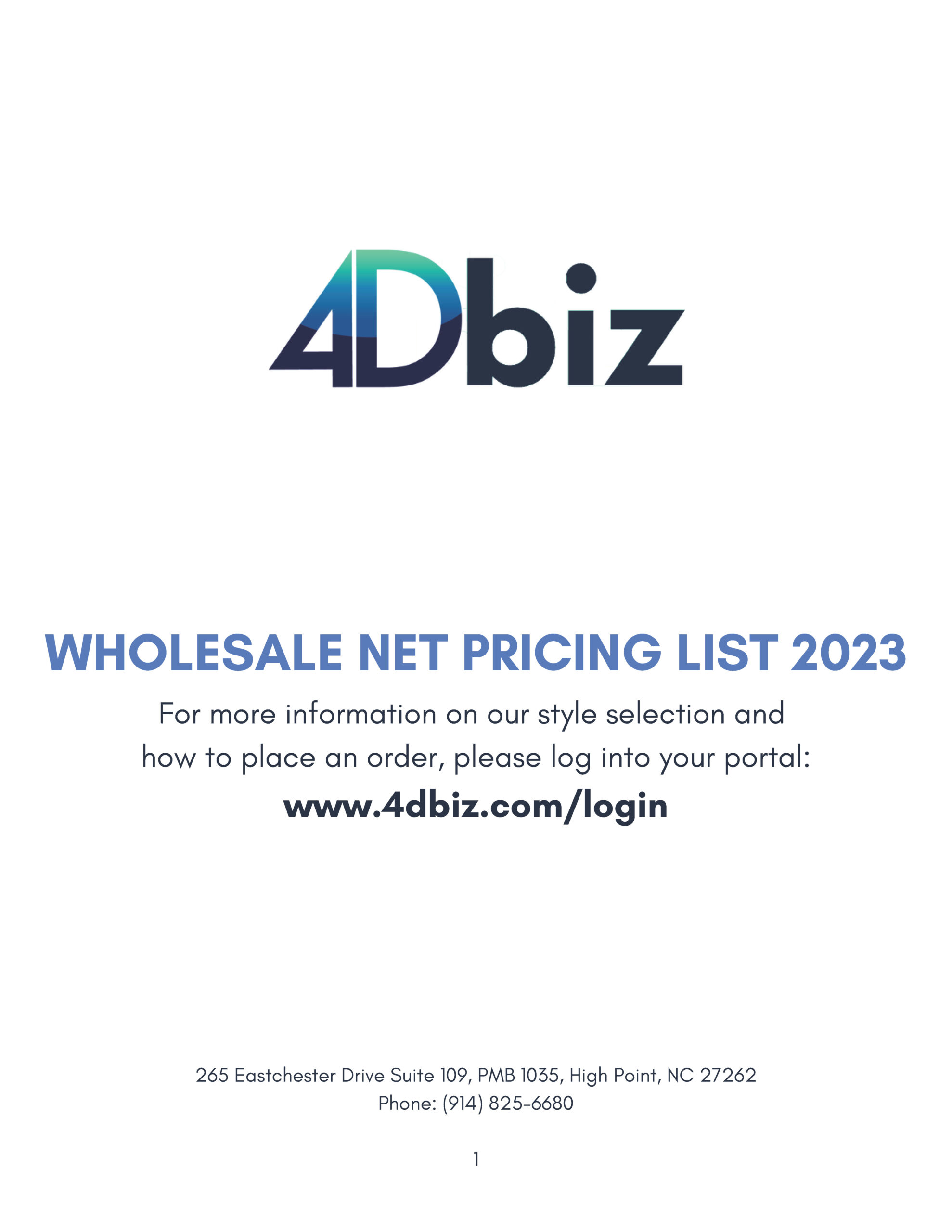 Custom Workroom Solutions Pricing List from 4Dbiz