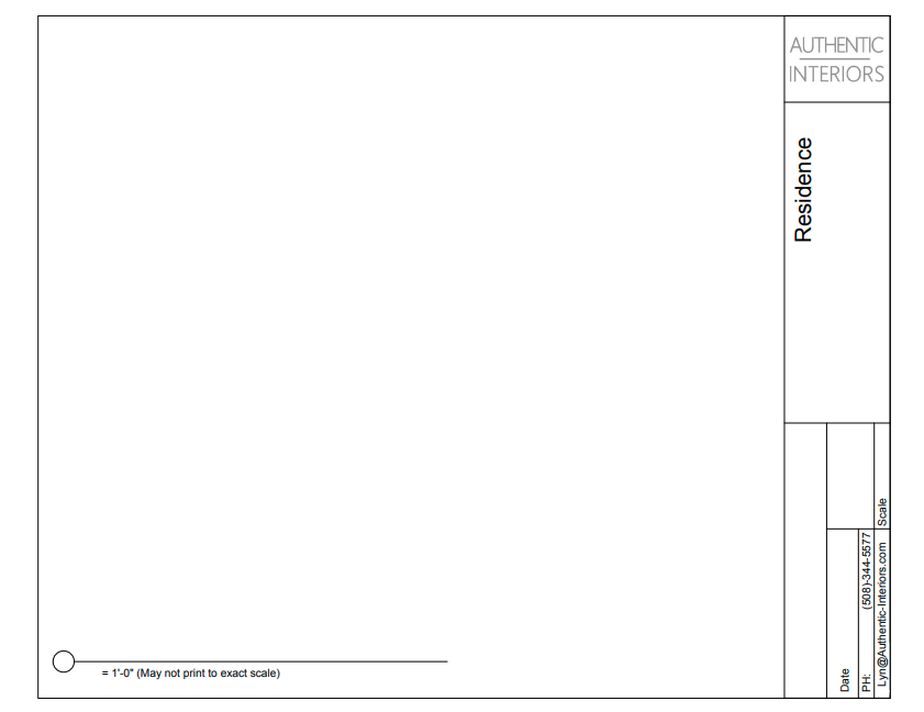 CAD Title Blocks for interior design drawings and construction drawings