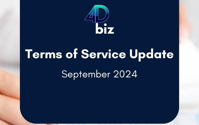 4Dbiz Terms of Service Update | September 2024
