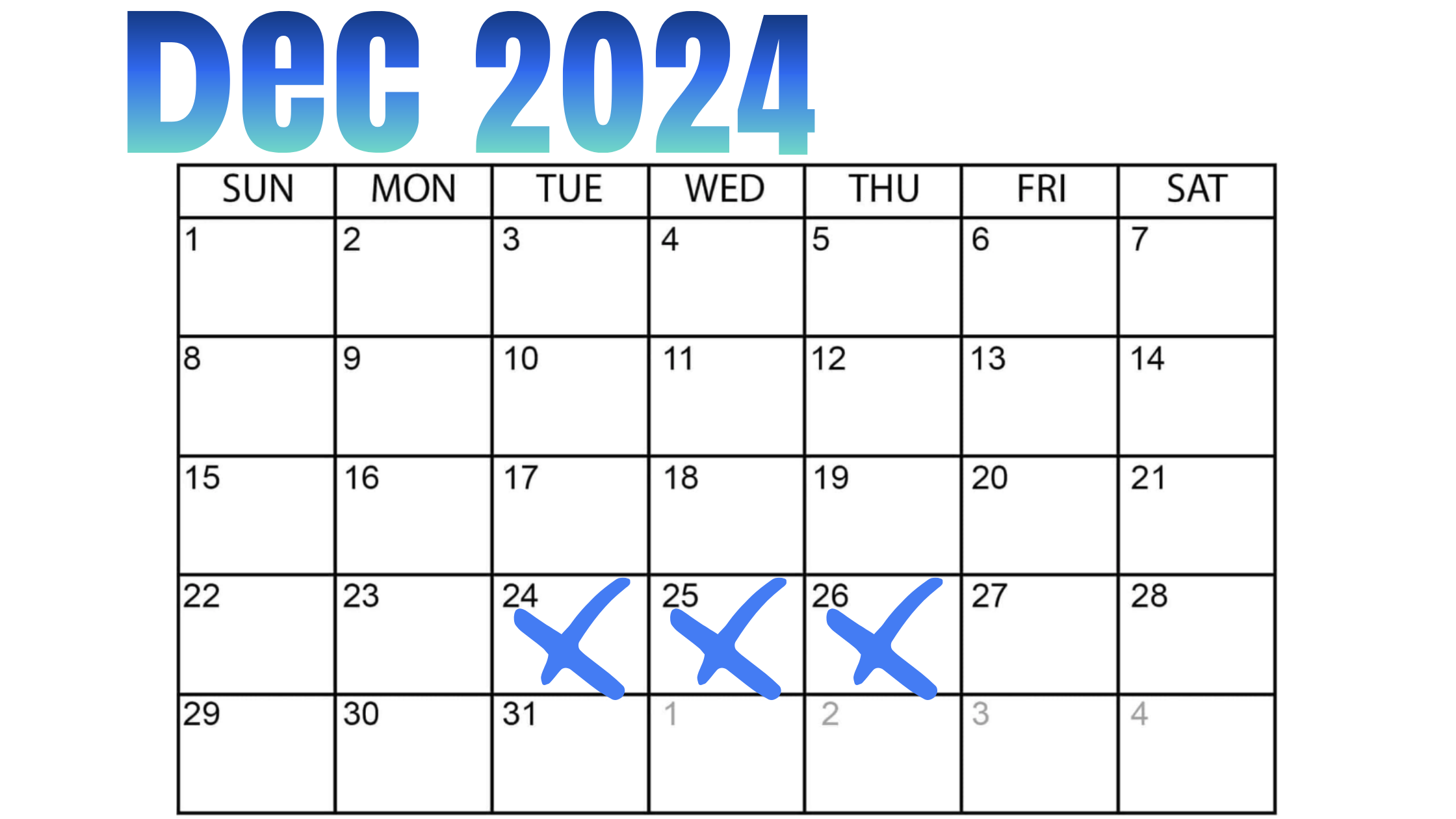 4Dbiz 2024 holiday schedule