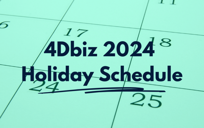4Dbiz 2024 Holiday Schedule