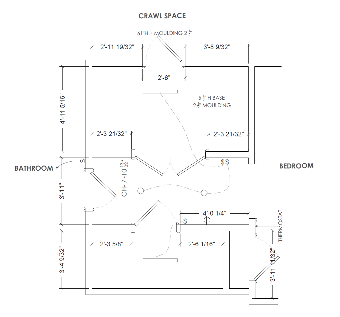 Rendering floor plan mockup