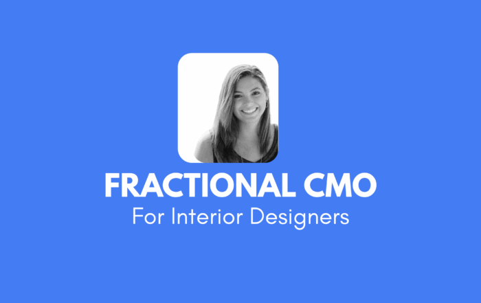 Fractional CMO Services for interior designers from 4Dbiz. Work with Evelyn Roberts McDougall for marketing strategy support as your Fractional Chief Marketing Officer.